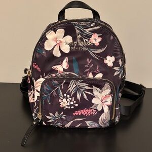 Kate Spade Floral Mini Backpack - Black and White